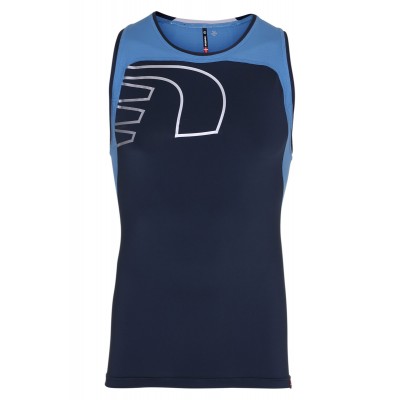 Träningslinne Newline Iconic Vent Stretch Tank - Dark-Sky Blue Storlek S
