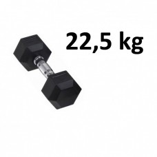 Gummi / Kromhantel HEX Master Fitness 22,5 kg