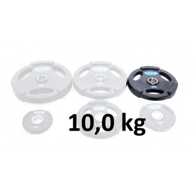 Gummiklädd viktskiva Master Fitness 10,0 kg