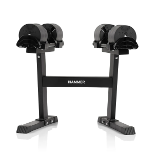 Hammer Smartlock Hantelset med ställning 2-32kg