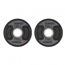 Gummiklädda internationella viktskivor Hammer 2x1,25 kg