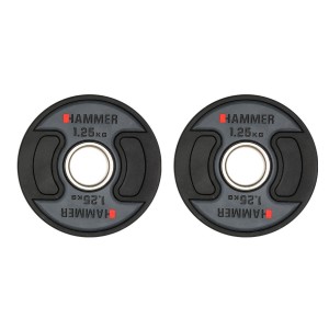 Gummiklädda internationella viktskivor Hammer 2x1,25 kg