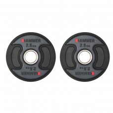 Gummiklädda internationella viktskivor Hammer 2x2,5 kg