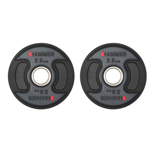 Gummiklädda internationella viktskivor Hammer 2x2,5 kg
