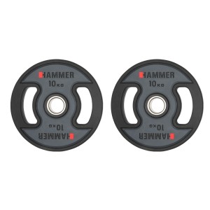 Gummiklädda internationella viktskivor Hammer 2x10 kg