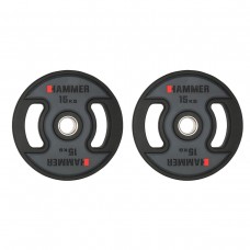 Gummiklädda internationella viktskivor Hammer 2x15 kg