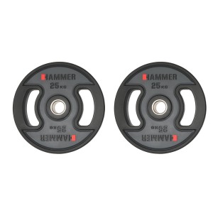 Gummiklädda internationella viktskivor Hammer 2x25 kg