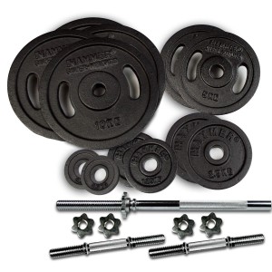 Skivstång- och hantelset Hammer 73 kg