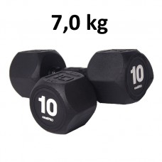 Hantel Casall Pro Hexagon Dumbbell Rubber 7.0 kg