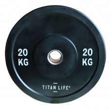 Gummiklädd viktskiva Titan Life Pro Bumper Plate Rubber - 20 kg