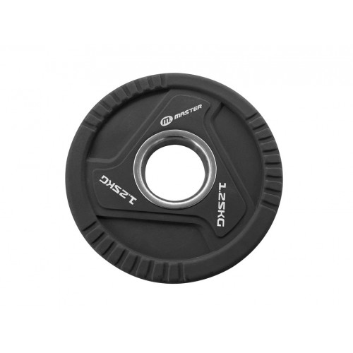 Gummiklädd viktskiva Master Fitness PU Plates Pro 1,25 kg