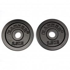 Viktskivor 30 mm håldiameter Hammer (2x2,5 kg)