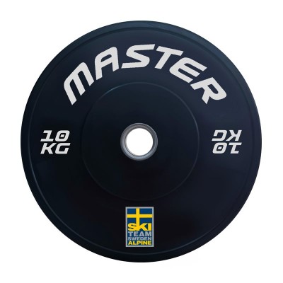 Viktskiva Master Fitness SkiTeam Bumperplate 10,0 kg