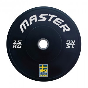  Viktskiva Master Fitness SkiTeam Bumperplate 15,0 kg
