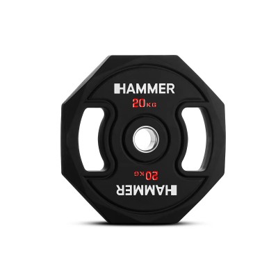 Gummiklädd internationell viktskiva Hammer Octagon 20,0 kg