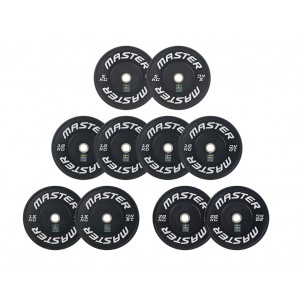 Viktskivor Master Fitness Bumber Set 120 Ski Team