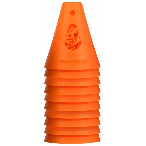 Powerslide Konor för slalomkörning med Inlines / Skateboard - Orange / 10-pack