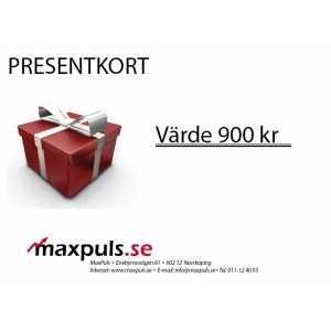 Presentkort MaxPuls.se 900 kr